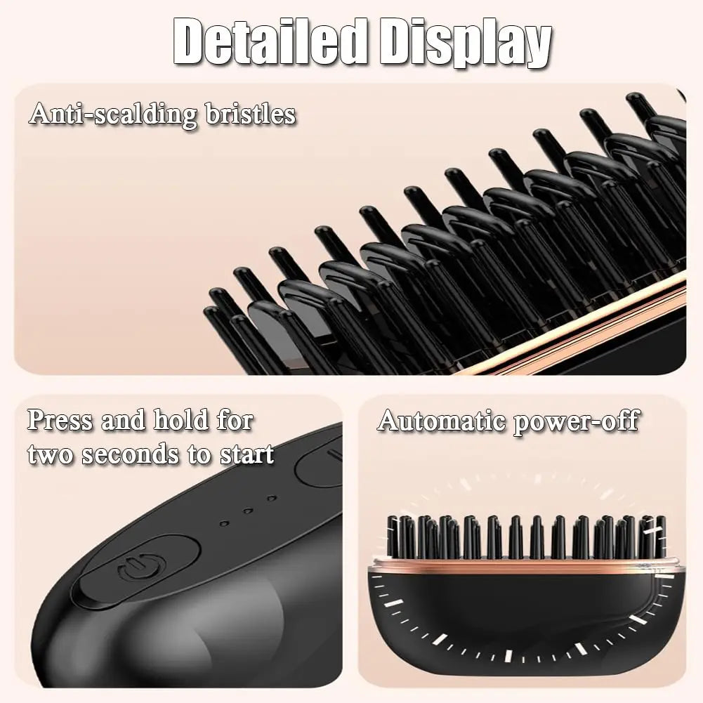 Tulip Mini Cordless Hair Straightener  Brush
